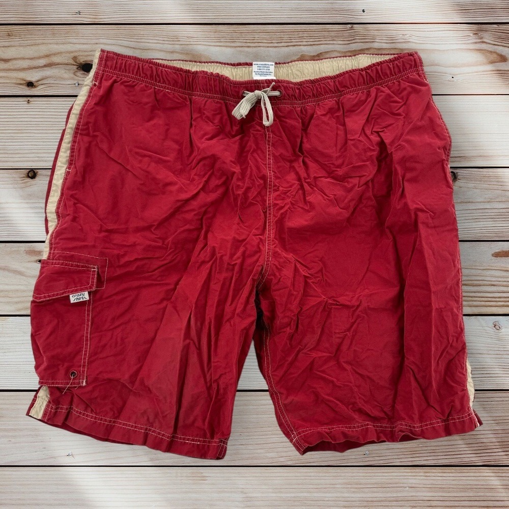 Men's Red Swim Board Shorts